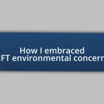 How I embraced NFT environmental concerns