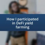 How I participated in DeFi yield farming