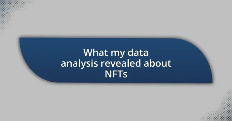 What my data analysis revealed about NFTs